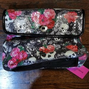 Brand New Betsey Johnson Skull and Roses Bag